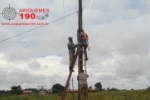 ARIQUEMES: Trabalhador de empresa de telefonia recebe descarga elétrica ao realizar manutenção em rede na BR–364