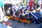 ARIQUEMES: Motociclista fica gravemente ferido após colidir com traseira de caminhão na Avenida Machadinho