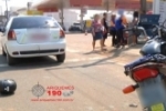 ARIQUEMES: Motociclista fica ferido após colidir com traseira de taxi na Avenida JK