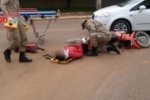 ARIQUEMES: Motociclista fica ferido em acidente de trânsito na Av. JK