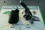 ARIQUEMES: Força Nacional prende homem por porte ilegal de arma de fogo