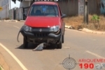 ARIQUEMES: Condutora fica desacordada após desviar de ciclista e colidir com meio fio na Avenida Canaã