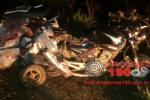 MONTE NEGRO: Colisão entre Hilux e moto na BR–421 deixa casal e criança feridos