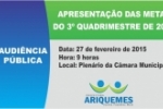 Audiência Pública das metas fiscais do 3º Quadrimestre de 2014 será em fevereiro