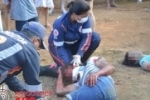 ARIQUEMES: Duas pessoas ficam gravemente feridas em colisão entre moto e carro no Setor 05