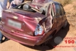 ARIQUEMES: Condutor perde o controle e capota carro no Travessão B–40
