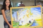 Ariquemes: Jovem artista doa quadro para Hospital da Criança