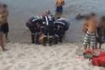 ARIQUEMES: Corpo de Bombeiros e SAMU atendem banhista após sofrer lesão na coluna