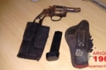 ARIQUEMES: Briga de família vira caso de Polícia com denúncia de arma que é encontrada embaixo da casa do cachorro