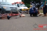 ARIQUEMES: Ciclista idosa fica ferida após colisão com carro na Av. JK