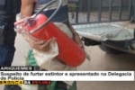 ARIQUEMES: Suspeito de furtar extintor é apresentado na Delegacia de Polícia
