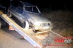 ARIQUEMES: Carro capota na Linha C–55 e deixa mulher ferida