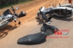 ARIQUEMES: Motocicletas colidem frontalmente na RO–257 – Vítimas são socorridas sem graves lesões