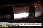 ARIQUEMES: Motorista perde o controle e capota caminhonete na 10º Rua do Setor 03