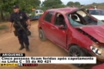 ARIQUEMES: Cinco pessoas ficam feridas após capotamento na Linha C – 55 da RO 421