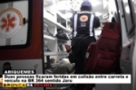 ARIQUEMES: Duas pessoas ficaram feridas em colisão entre carreta e carro na BR 364 sentido Jaru