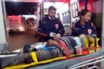 ARIQUEMES: Idoso sofre fratura exposta ao ser atropelado no Jorge Teixeira
