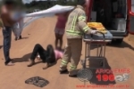 ARIQUEMES: Curva na contramão resulta em colisão frontal de carro e moto na BR–364