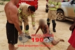 ARIQUEMES: Mulher embriagada quase morre afogada e é resgatada por banhistas na prainha do mutirão 