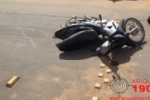 ARIQUEMES: M&atilde;e e filho ficam feridos em colis&atilde;o entre motocicleta e carro no Setor 04