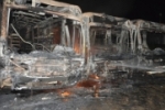 BURITIS: Elementos ignorados ateiam fogo em tr&ecirc;s &ocirc;nibus que prestava servi&ccedil;o ao Governo de Rond&ocirc;nia no transporte escolar