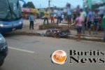 BURITIS: Acidente entre ônibus e moto deixa duas vítimas – uma delas gravemente ferida