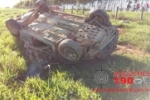 ARIQUEMES: Trabalhador é arremessado de carro e morre após capotamento na RO–257