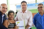 Presidente da Assembleia na entrega de títulos de regularização urbana em Buritis