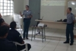 OFICIAIS DE SA&Uacute;DE PSIC&Oacute;LOGOS DO 7&ordm; BPM PROMOVEM PALESTRA AOS POLICIAIS MILITARES DA 1&ordf; CIA IND PO JARU