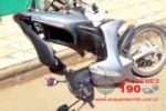 ARIQUEMES: Suspeito de assalto se envolve em acidente no Setor 09 com moto roubada