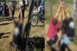 Dois PMs são amarrados em uma estaca e executados brutalmente por traficantes