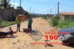ARIQUEMES: Motociclista sofre fratura em acidente no Bairro Nova Uni&atilde;o III