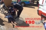 ARIQUEMES: Carro&ccedil;a desgovernada bate em duas motos no Setor 08