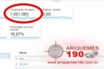 Site Ariquemes190 alcan&ccedil;a 1 milh&atilde;o de acessos no &uacute;ltimo m&ecirc;s