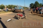 VILHENA: Caminh&atilde;o falha freio e passa por cima de motociclista na Melvin Jones