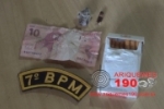 ARIQUEMES: Menor e maior s&atilde;o detidos com entorpecentes pela Patrulha Escolar