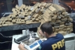 PRF prende quatro homens com 195 quilos de maconha na divisa do Paraná com Mato Grosso do Sul