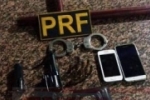 VILHENA: PRF det&eacute;m homem portando arma de fogo e algema