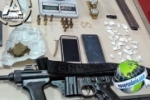 PORTO VELHO: Quarteto &eacute; preso com submetralhadora, muni&ccedil;&otilde;es e droga na Zona Leste