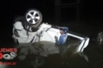 ARIQUEMES: Carro fica submerso ap&oacute;s capotar e cair no Rio Preto &ndash; Homem foi socorrido em estado grave