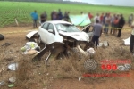 ARIQUEMES: Colisão entre carro e caminhão deixa três pessoas feridas na BR–364 – Veículo ficou destruído