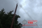 ARIQUEMES: Fortes ventos rompem cabos de energia nos Setores 03 e 08
