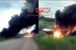 ITAPU&Atilde; DO OESTE: V&Iacute;DEO &ndash; Caminh&atilde;o tanque explode ap&oacute;s colidir com carreta na BR&ndash;364
