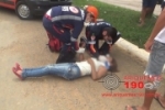ARIQUEMES: Motociclista sofre queda ao passar por quebra molas na Av. Guaporé