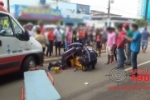 ARIQUEMES: Idosa sofre traumatismo craniano ao ser atropelada por motocicleta na Av. Tancredo Neves