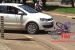 ARIQUEMES: Adolescente ciclista fica ferida após colisão com carro na Av. JK