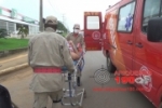 ARIQUEMES: Acidente em frente ao shopping deixa mulher ferida