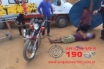 ARIQUEMES: Motociclista sofre queda ao evitar colisão com empilhadeira no Polo Moveleiro