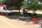 ARIQUEMES: Motociclista fica ferido em acidente na Av. Canaã