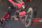 ARIQUEMES: Colisão frontal de motos deixa três feridos no Setor 05
